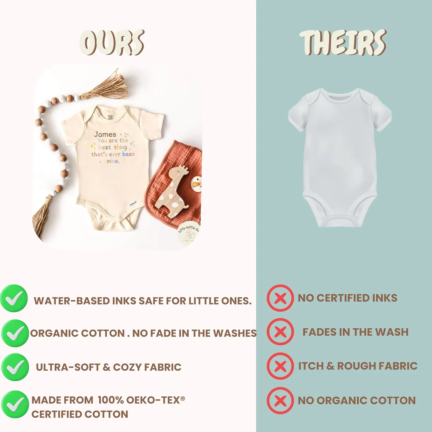 Custom Baby Onesie – Organic Baby Clothes- Personalized Bodysuit Baby Girl & Boy - Preemie Clothes, Customized baby gifts