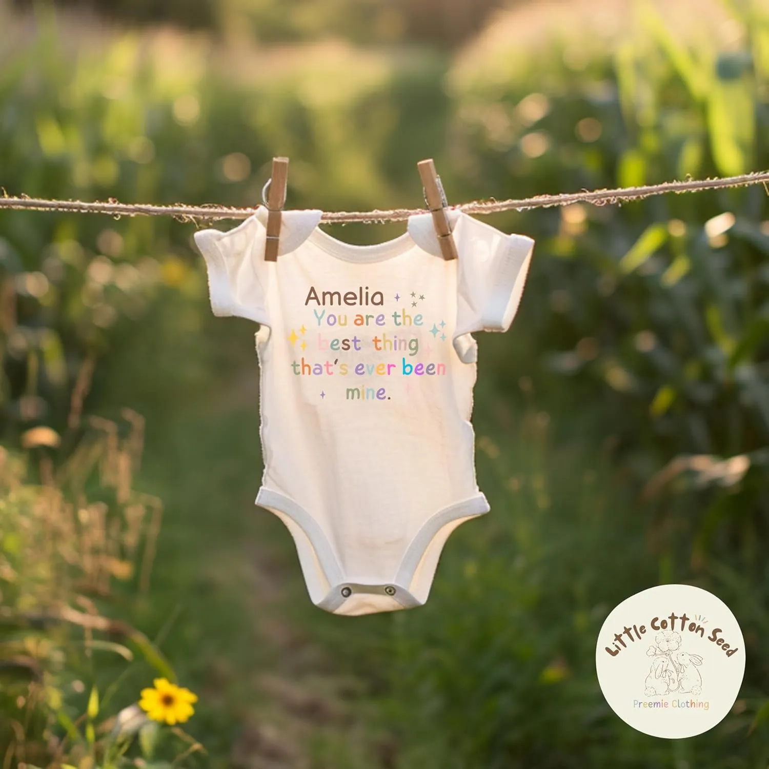 Custom Baby Onesie – Organic Baby Clothes- Personalized Bodysuit Baby Girl & Boy - Preemie Clothes, Customized baby gifts