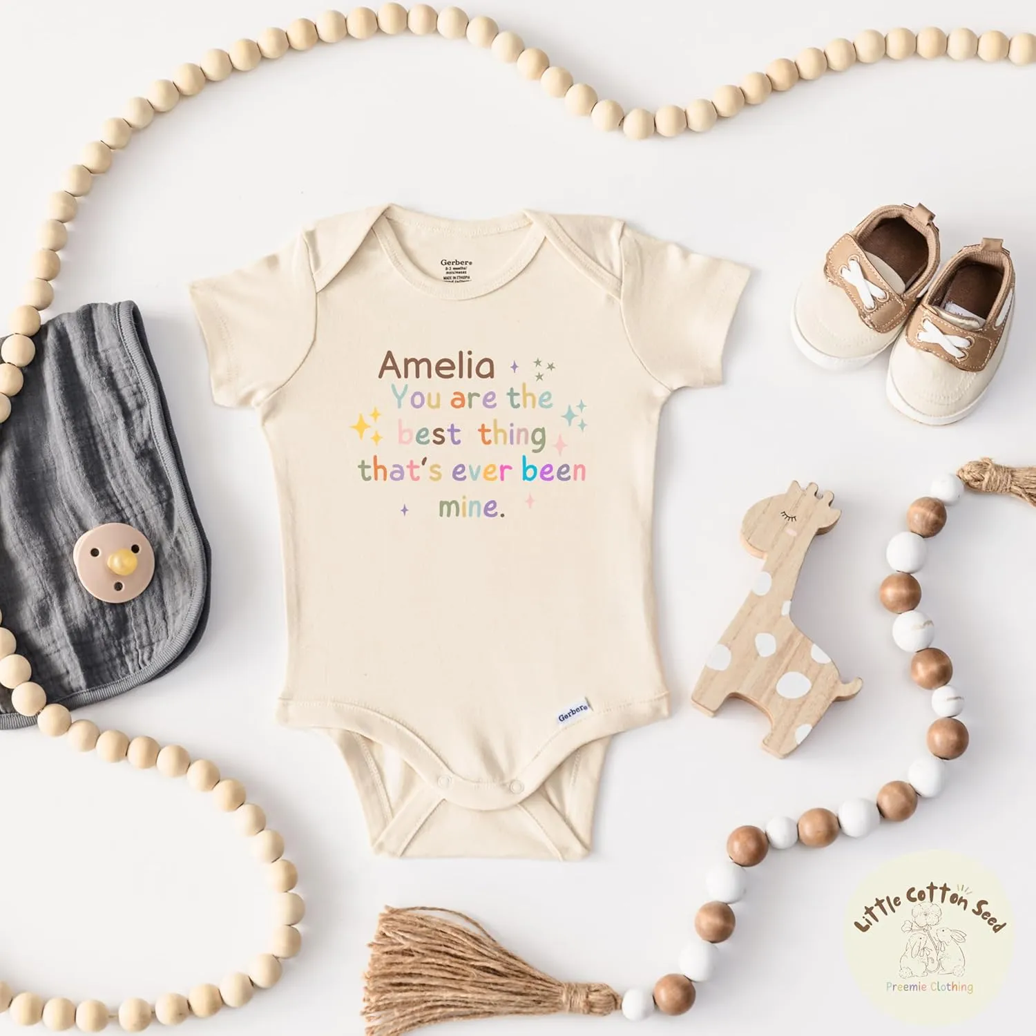 Custom Baby Onesie – Organic Baby Clothes- Personalized Bodysuit Baby Girl & Boy - Preemie Clothes, Customized baby gifts