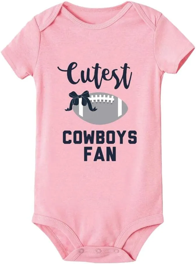 Cutest Cowboys Fan Baby Boy Girl Onesie Newborn Organic Bodysuit Romper