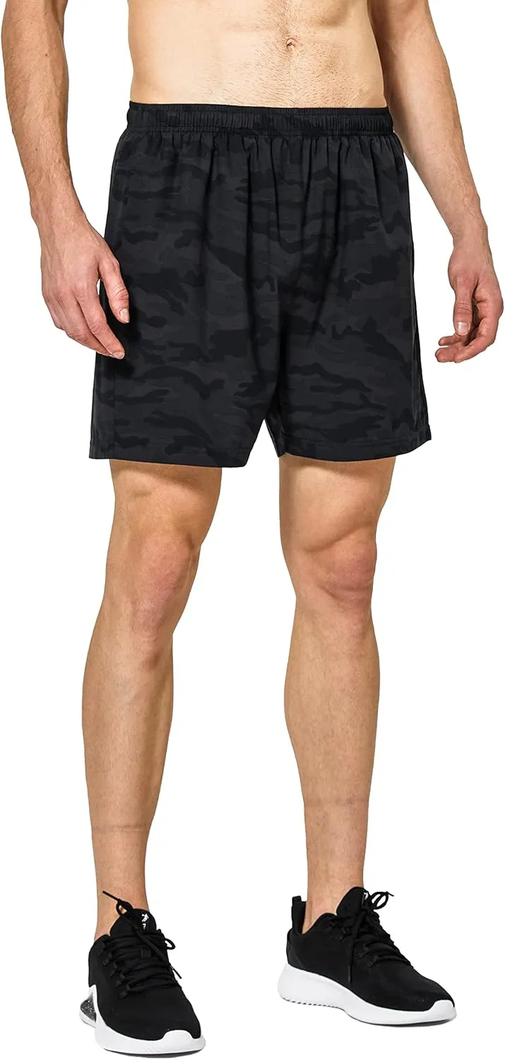 DEMOZU Men's 5 Inch Running Tennis Shorts Quick Dry Workout Gym Athletic Shorts with Pockets