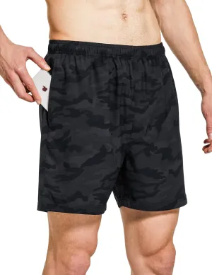 DEMOZU Men's 5 Inch Running Tennis Shorts Quick Dry Workout Gym Athletic Shorts with Pockets