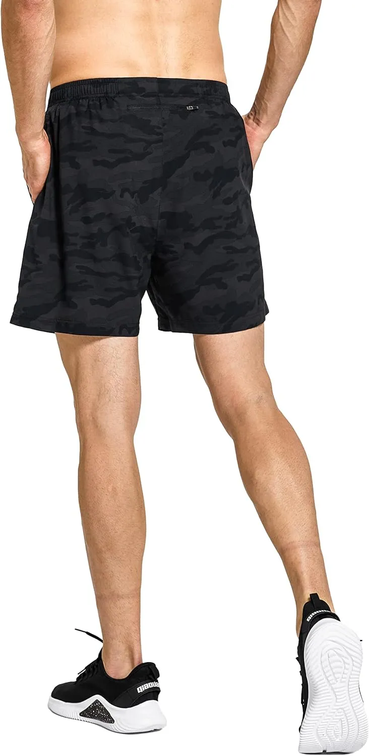 DEMOZU Men's 5 Inch Running Tennis Shorts Quick Dry Workout Gym Athletic Shorts with Pockets
