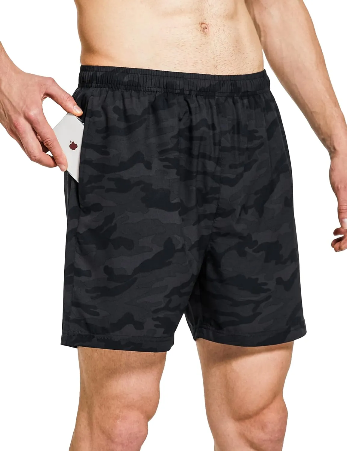 DEMOZU Men's 5 Inch Running Tennis Shorts Quick Dry Workout Gym Athletic Shorts with Pockets