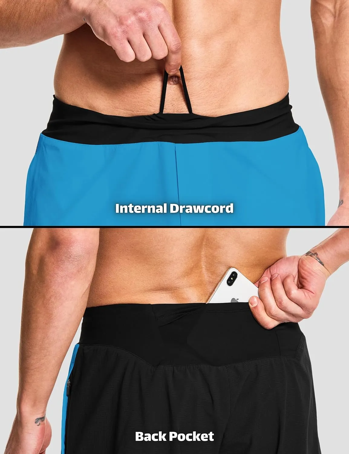 DEMOZU Men's 7 Inch Running Athletic Shorts Quick Dry Tennis Workout Gym Sports Shorts with Pockets