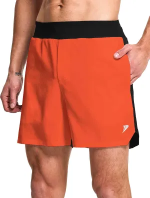 DEMOZU Men's 7 Inch Running Athletic Shorts Quick Dry Tennis Workout Gym Sports Shorts with Pockets