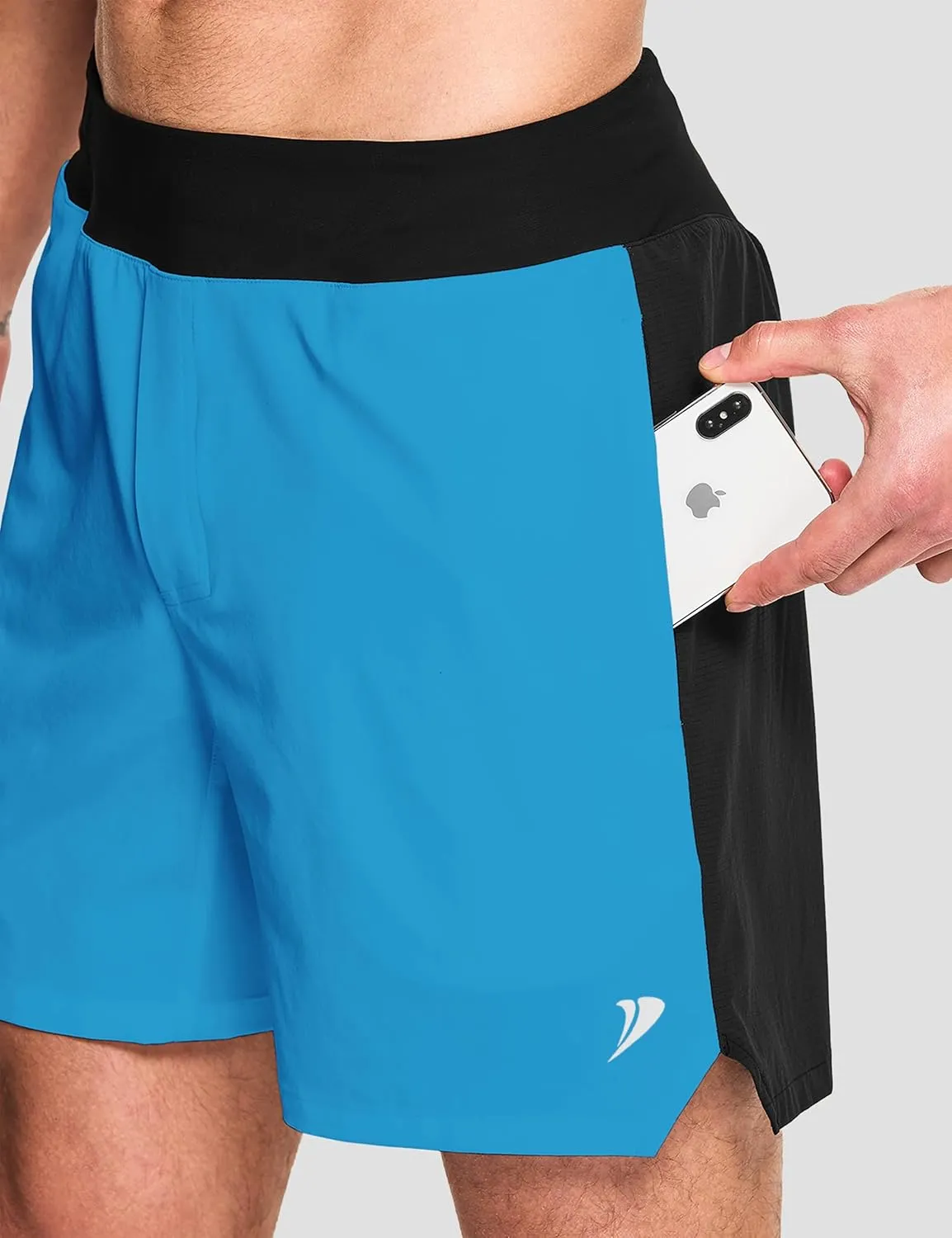 DEMOZU Men's 7 Inch Running Athletic Shorts Quick Dry Tennis Workout Gym Sports Shorts with Pockets