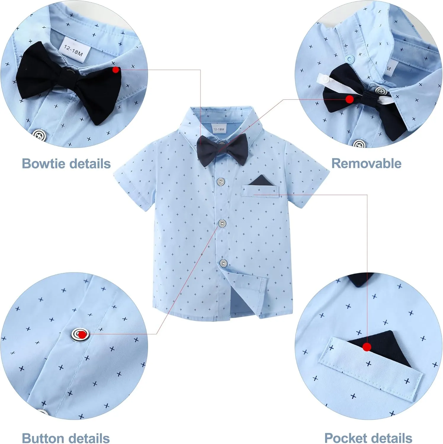 DISAUR Baby Boy Clothes Suits Toddler Dress Shirt With Bowtie Suspender Pants Outfit Sets Gentleman Wedding 1-6 Years