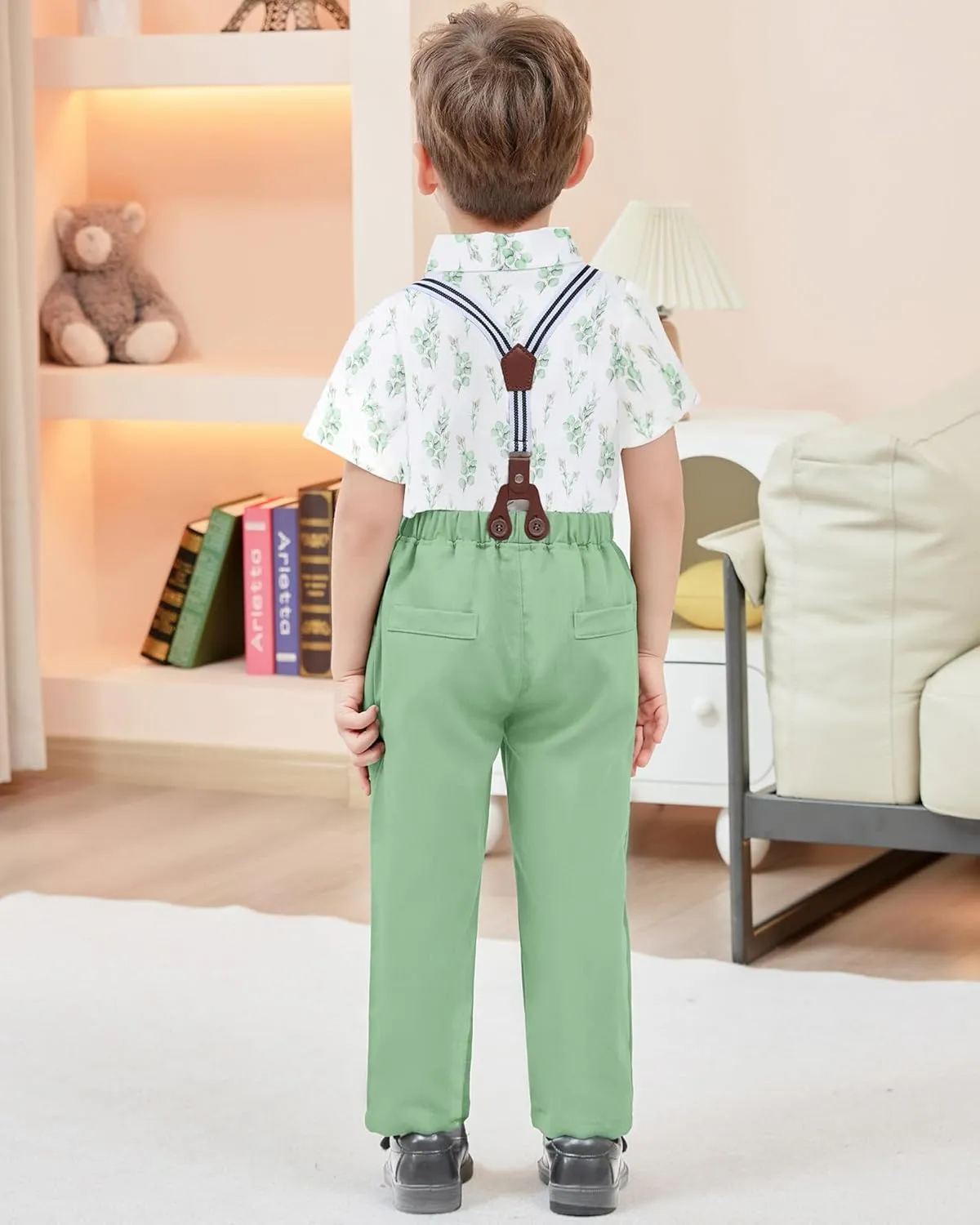 DISAUR Baby Boy Clothes Suits Toddler Dress Shirt With Bowtie Suspender Pants Outfit Sets Gentleman Wedding 1-6 Years