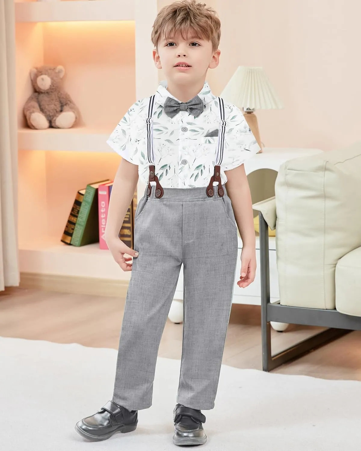 DISAUR Baby Boy Clothes Suits Toddler Dress Shirt With Bowtie Suspender Pants Outfit Sets Gentleman Wedding 1-6 Years