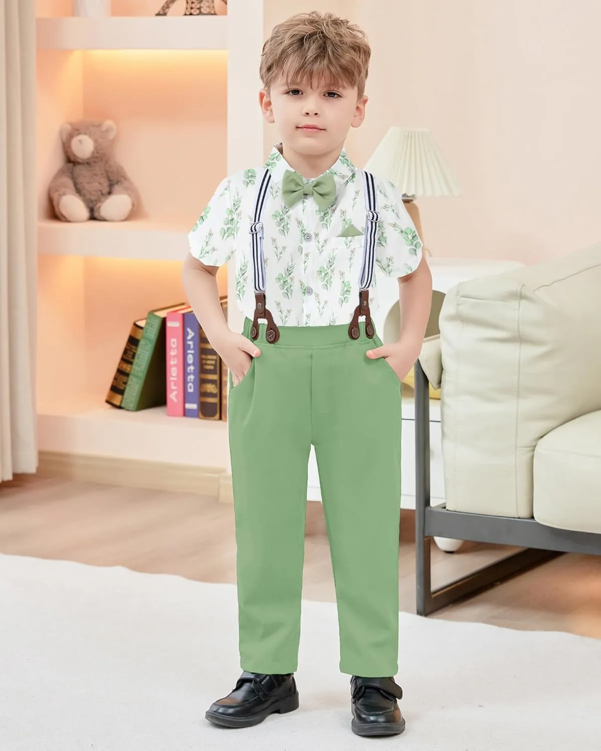 DISAUR Baby Boy Clothes Suits Toddler Dress Shirt With Bowtie Suspender Pants Outfit Sets Gentleman Wedding 1-6 Years