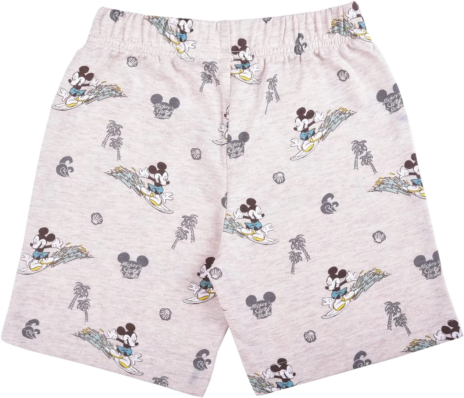 Disney Mickey Mouse Boys 2 Pack Shorts with Drawstring for Toddler and Little Kids – Blue/White/Grey/Black