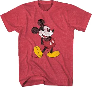 Disney Mickey Mouse Classic Distressed Standing Boys Youth T-Shirt