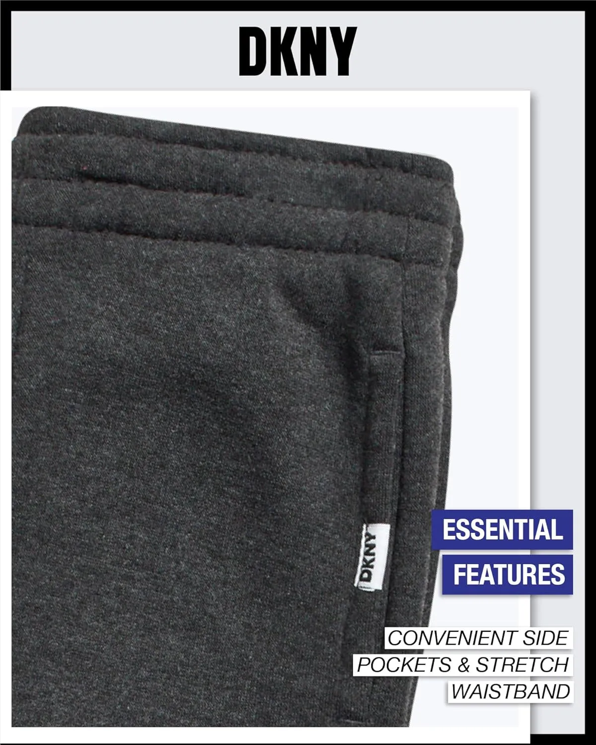 DKNY Toddler Boys' Sweatsuit Set - 3 Piece Short Sleeve Graphic Tee, Quarter-Zip Sweatshirt, and Jogger Sweatpants (2T-7)