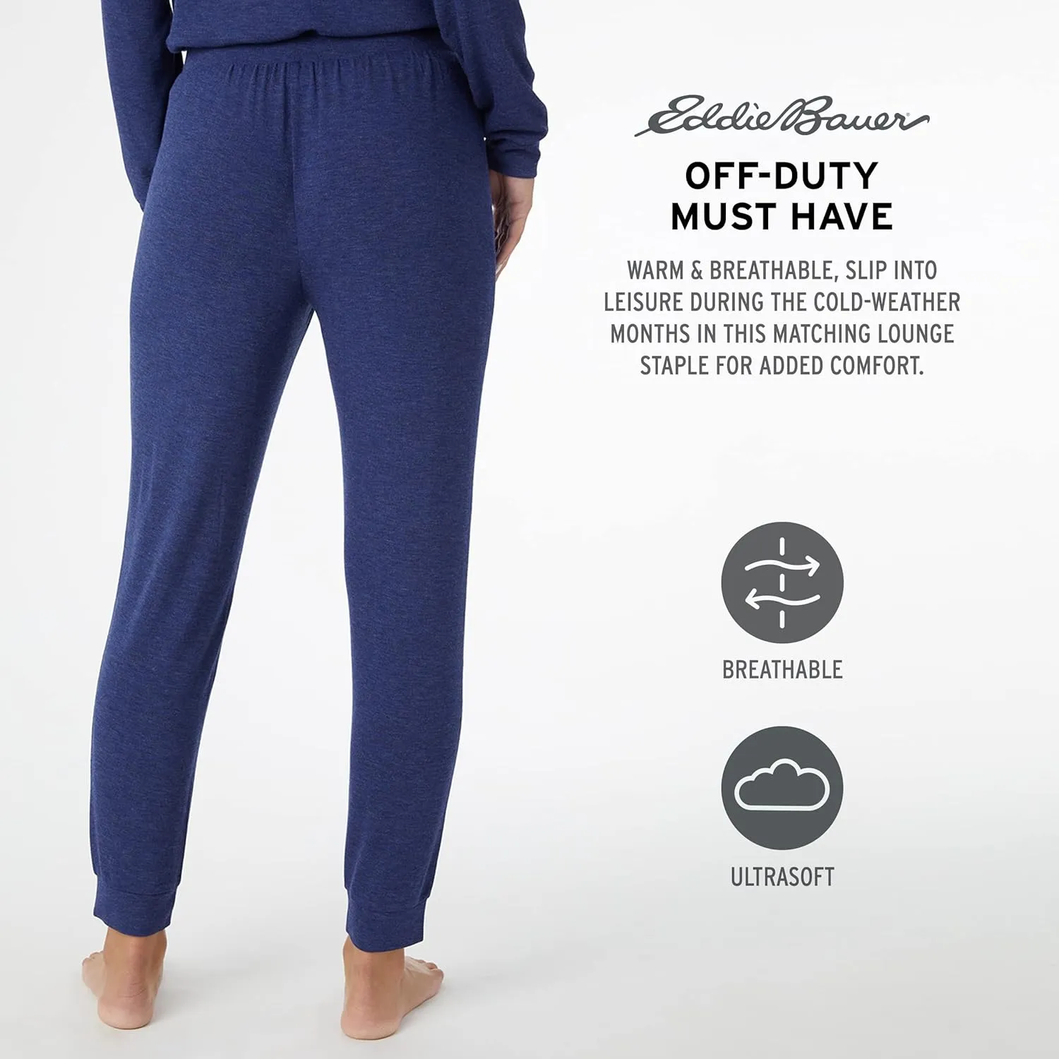 Eddie Bauer Lounge Sets for Women - Cozy Long Sleeve Shirt and Joggers Lounge Wear Sets for Women - Soft Jogger Lounge Sets
