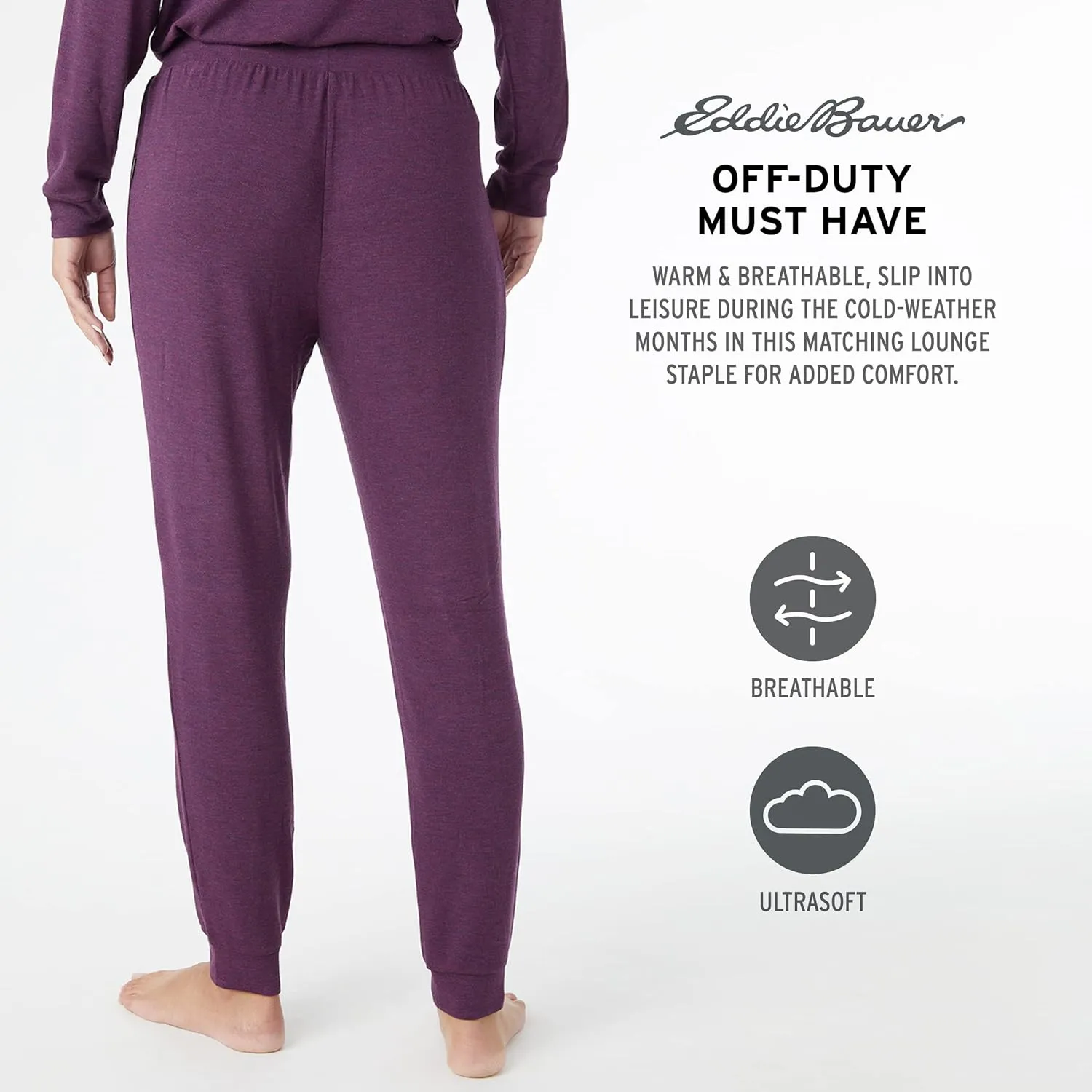 Eddie Bauer Lounge Sets for Women - Cozy Long Sleeve Shirt and Joggers Lounge Wear Sets for Women - Soft Jogger Lounge Sets