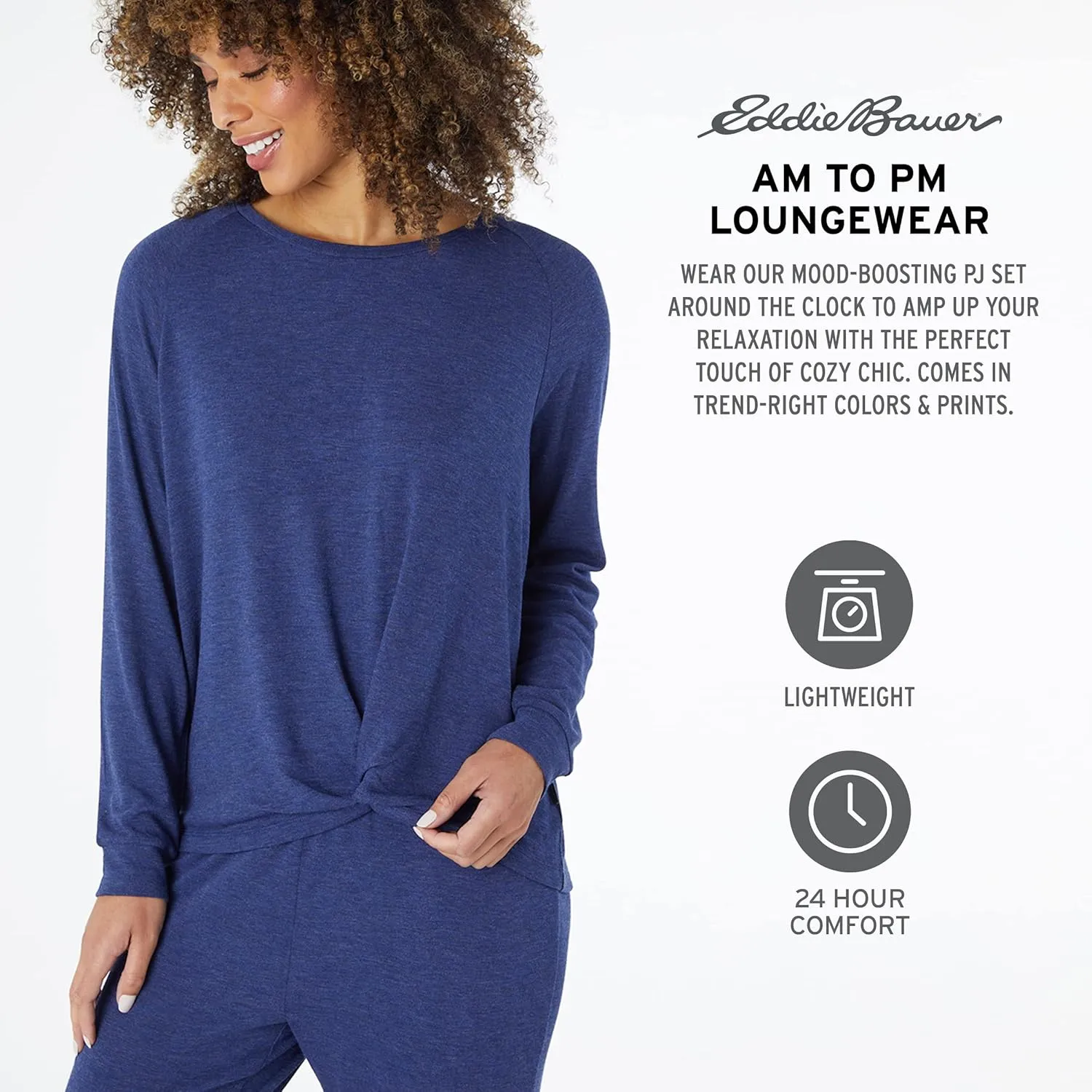 Eddie Bauer Lounge Sets for Women - Cozy Long Sleeve Shirt and Joggers Lounge Wear Sets for Women - Soft Jogger Lounge Sets