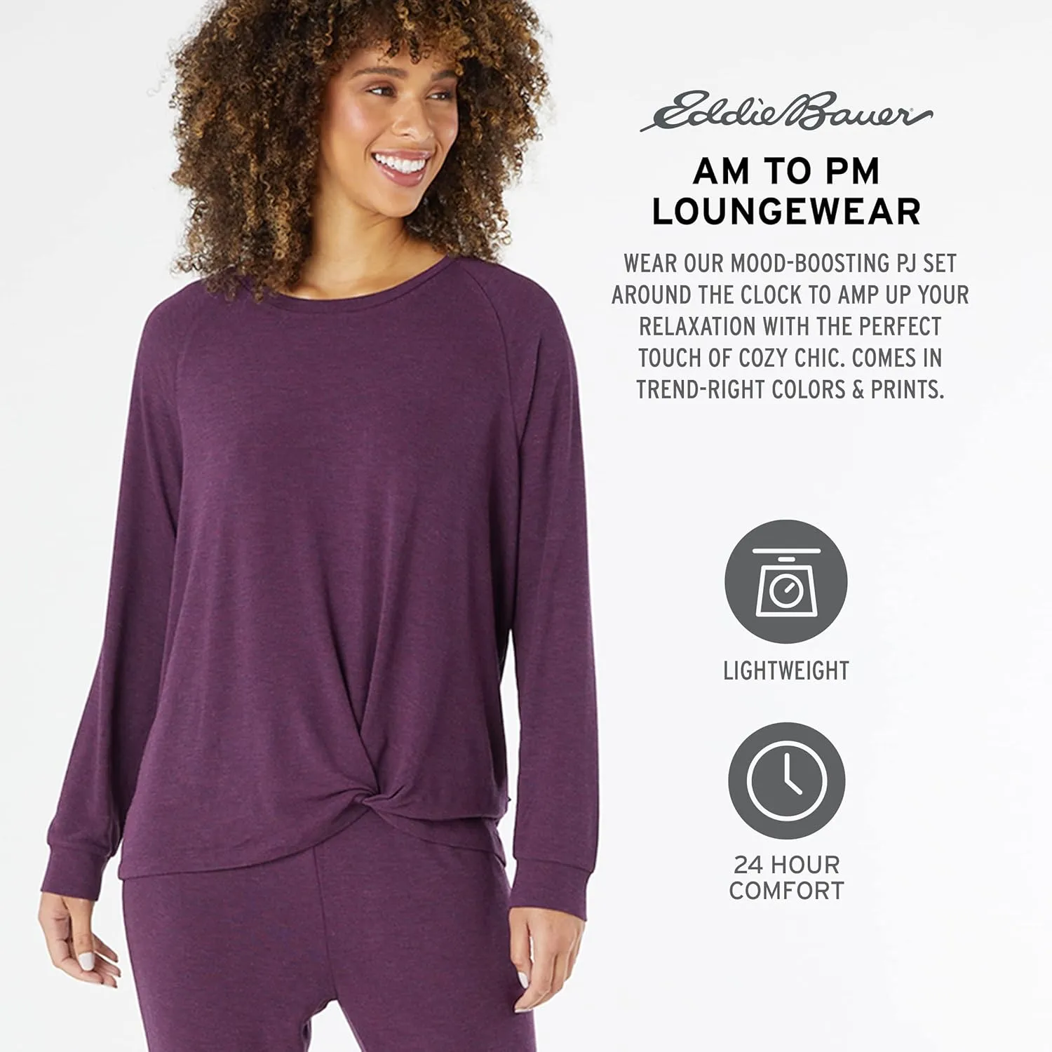 Eddie Bauer Lounge Sets for Women - Cozy Long Sleeve Shirt and Joggers Lounge Wear Sets for Women - Soft Jogger Lounge Sets