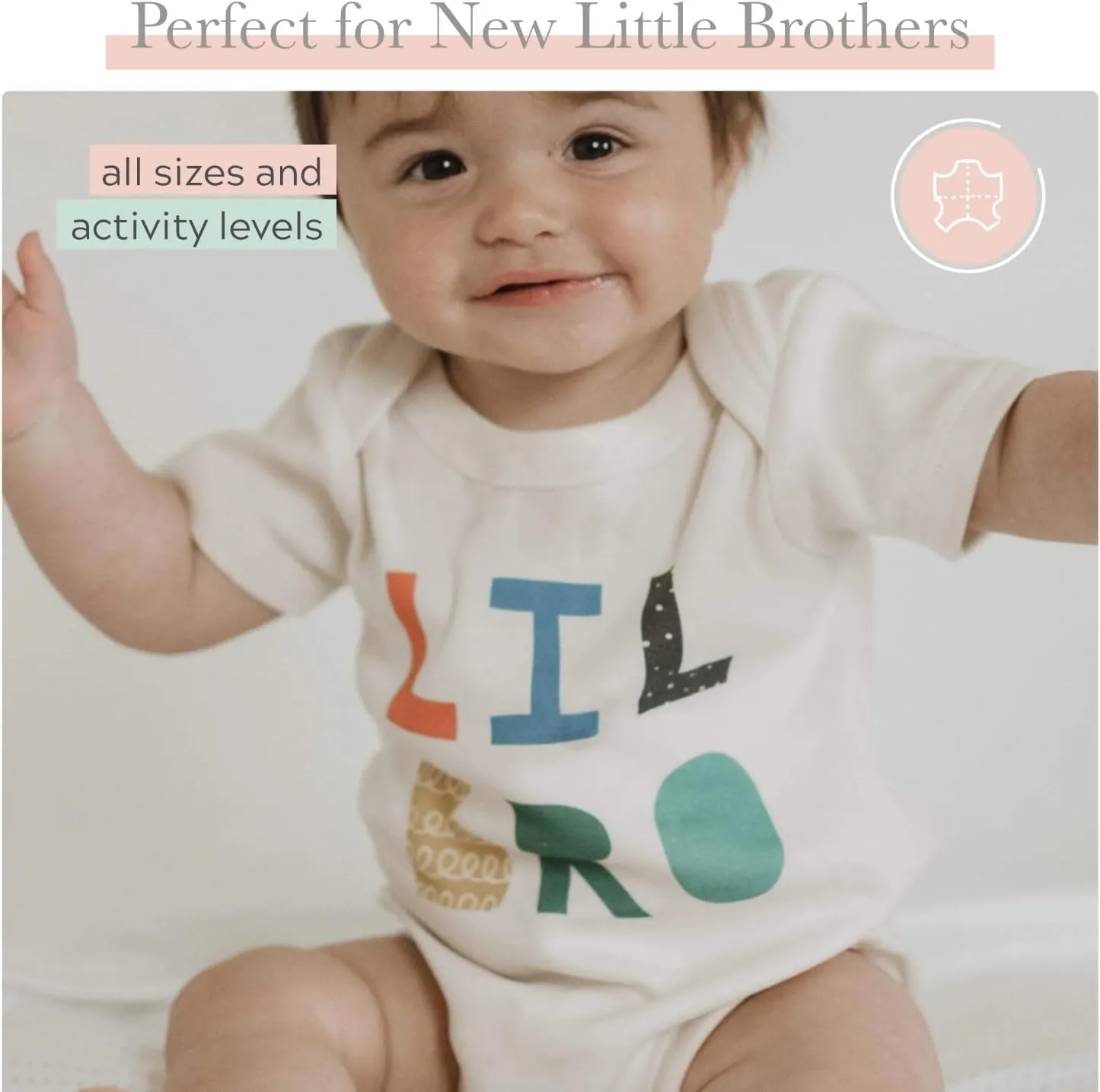 Finn   Emma Organic Cotton Graphic Baby Onesie - Gender Neutral Bodysuits for Babies 0-12 Months in Multiple Sizes and Styles