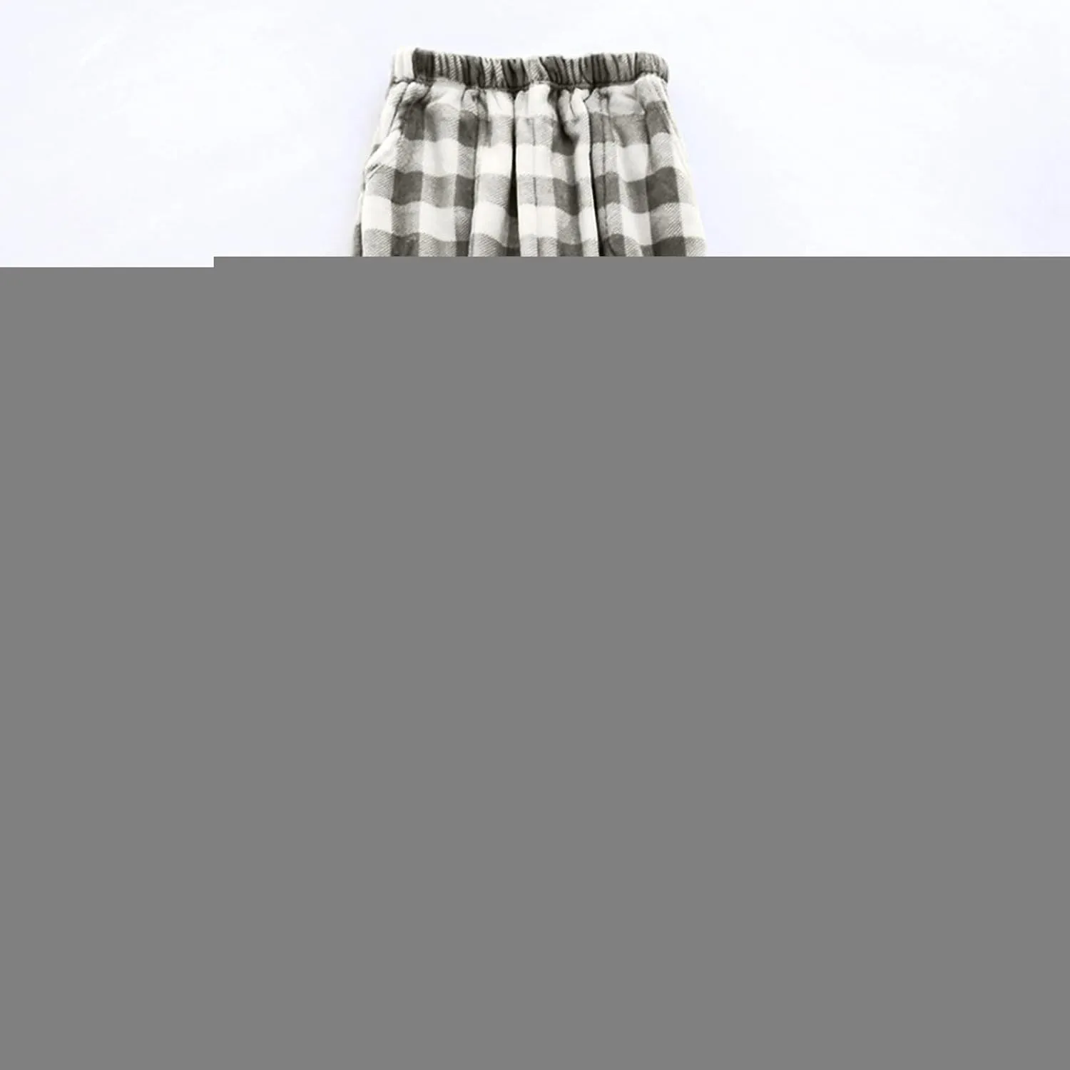 Flannel Pajamas Women Plush Pajama Pants Buffalo Plaid Comfy Soft Pajamas Pants Lounge Stretch Wide Leg Bottoms