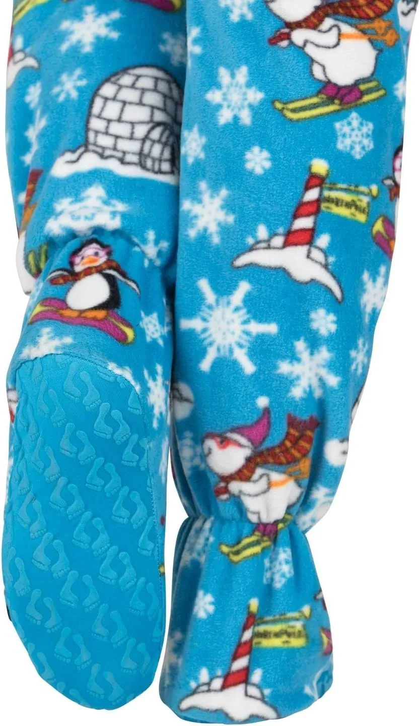 Footed Pajamas - Adult Fleece Hoodie One Pieces | One-Piece Pajama Jumpsuits for Men and Women Pjs | Unisex