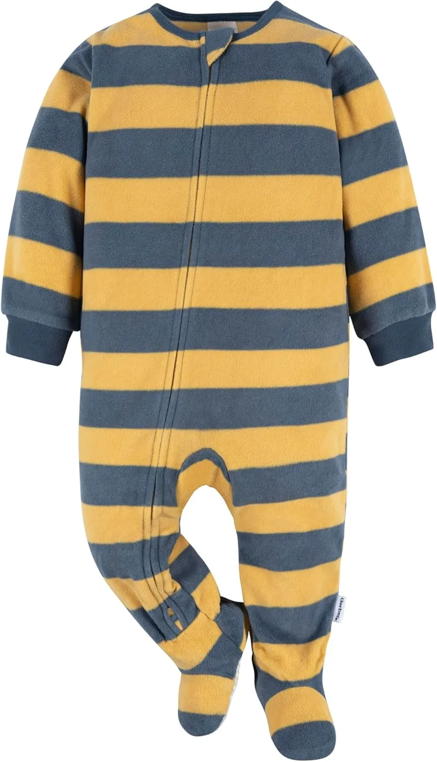 Gerber baby-boys Flame Resistant Fleece Footed Pajamas 3-pack
