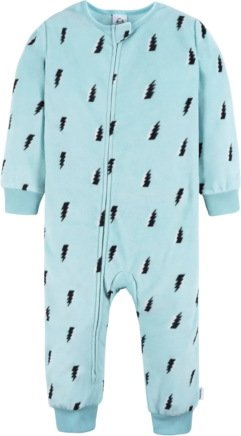 Gerber Baby Boys' Flame Resistant Fleece Footless Pajamas (3 Pack)