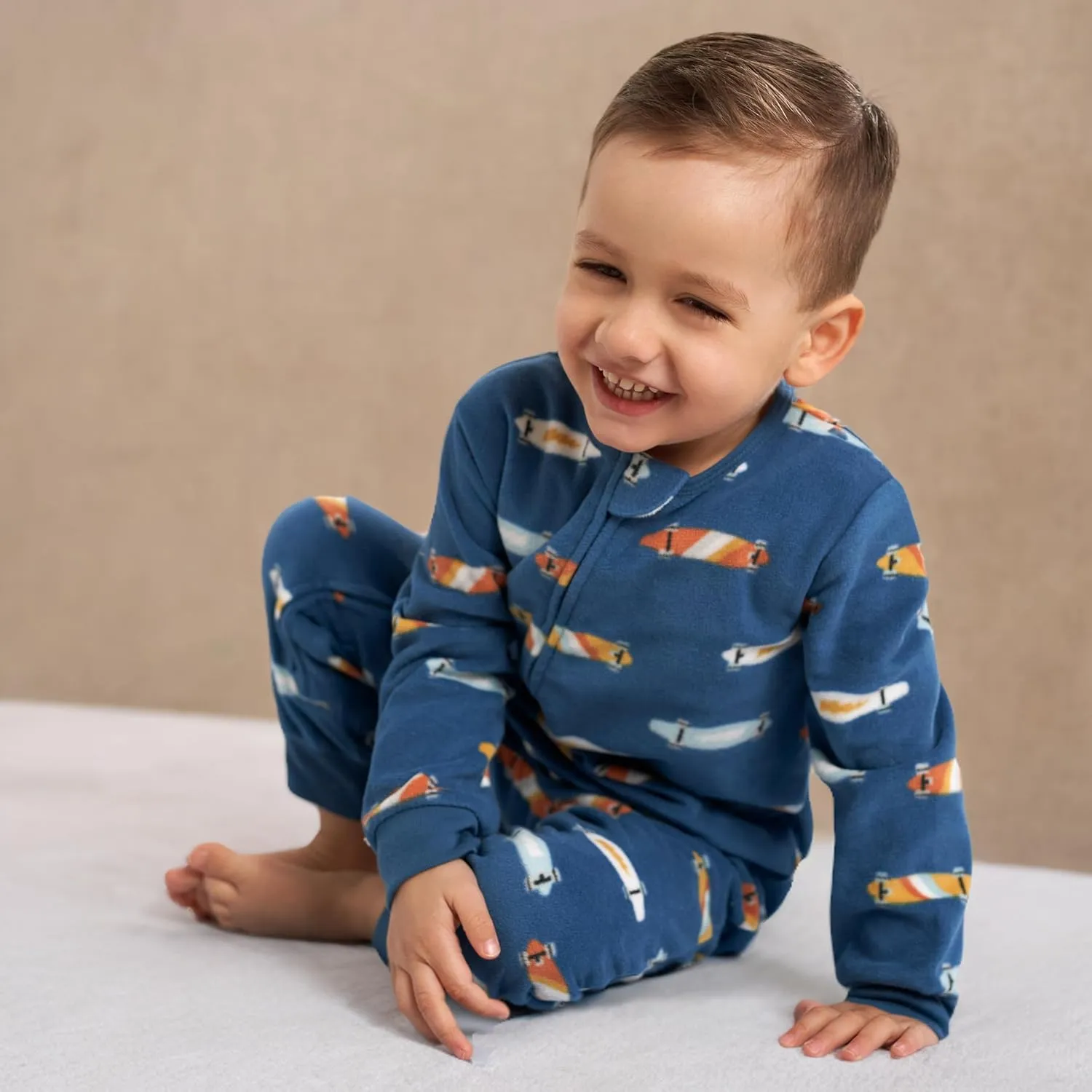 Gerber Baby Boys' Flame Resistant Fleece Footless Pajamas (3 Pack)