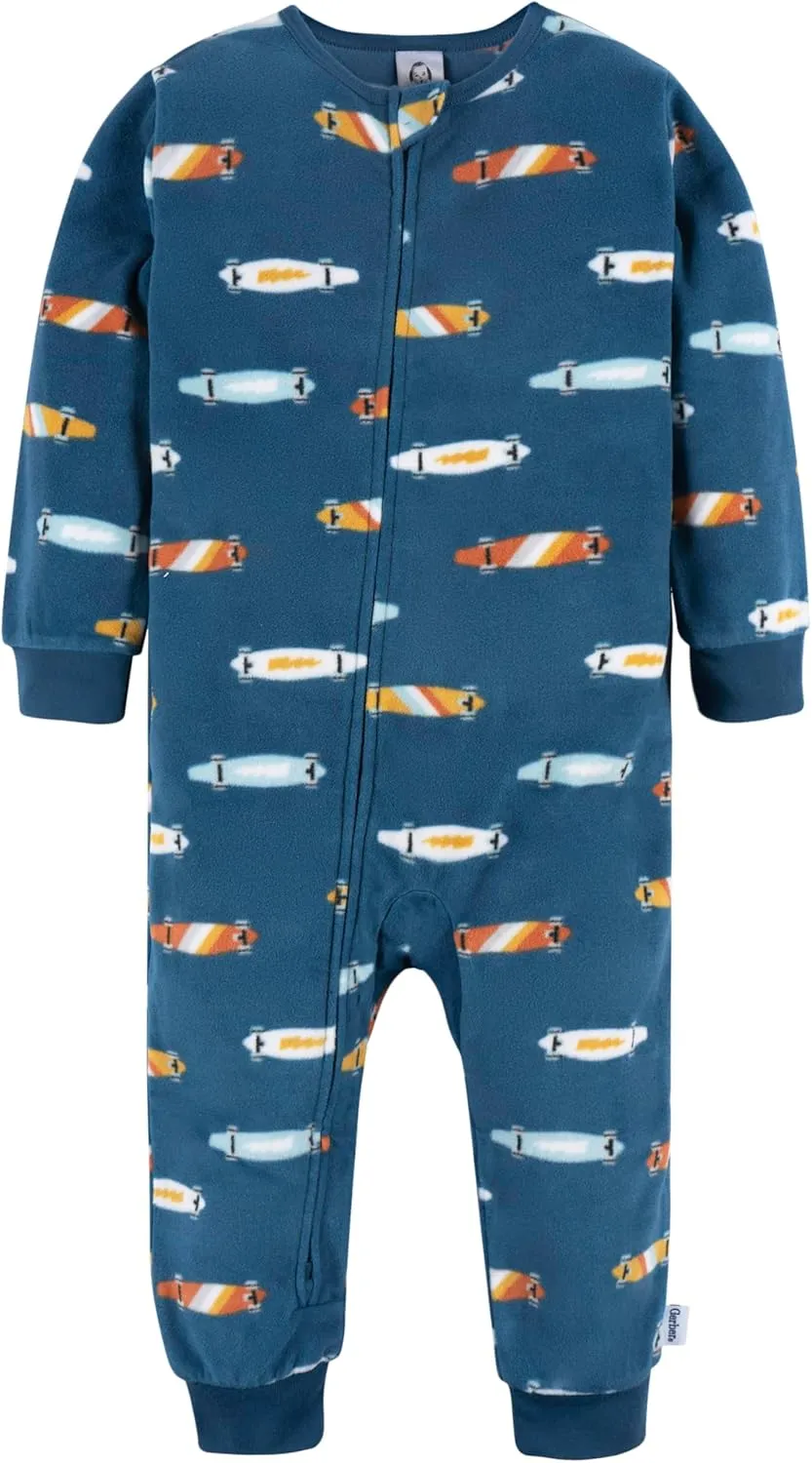 Gerber Baby Boys' Flame Resistant Fleece Footless Pajamas (3 Pack)