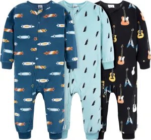 Gerber Baby Boys' Flame Resistant Fleece Footless Pajamas (3 Pack)