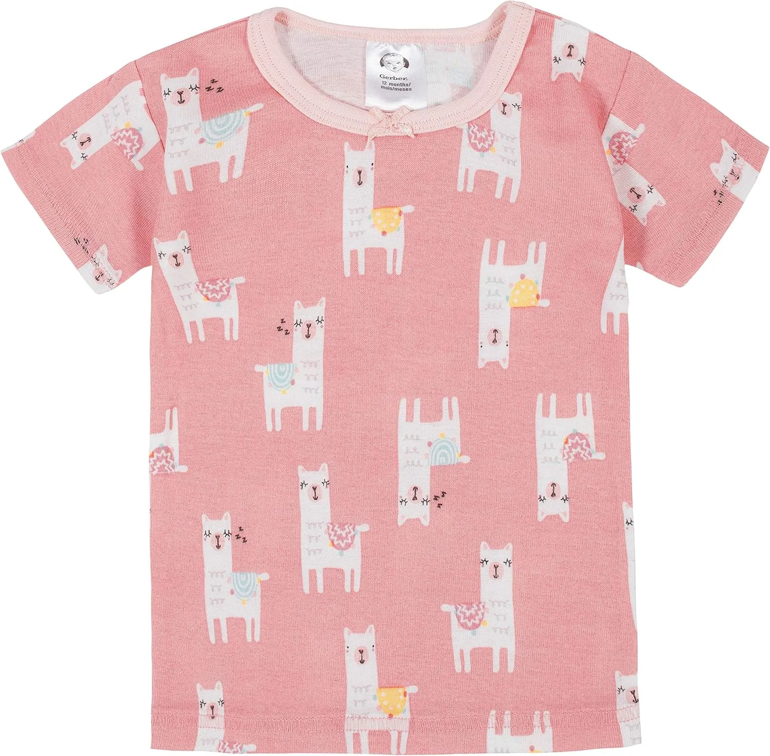 Gerber Baby Girls' Toddler Snug Fit 4-Piece Pajama Set
