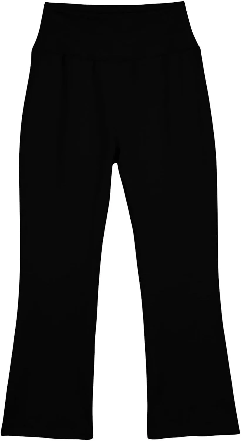 Girl's Flare Leggings with Pockets Kids High Waisted Bootcut Yoga Pants Stretch Dance Bell Bottoms Leggings