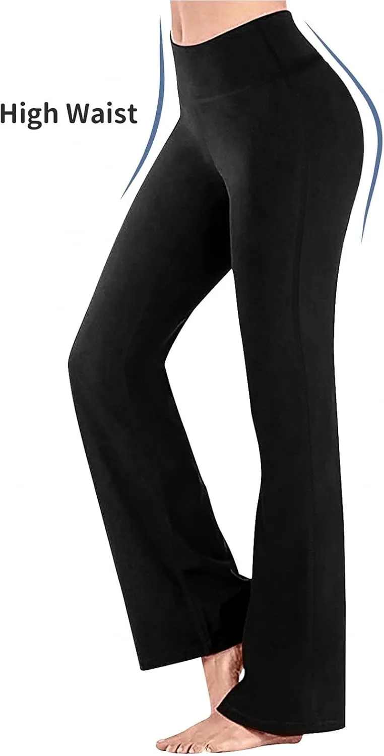 Girl's Flare Leggings with Pockets Kids High Waisted Bootcut Yoga Pants Stretch Dance Bell Bottoms Leggings