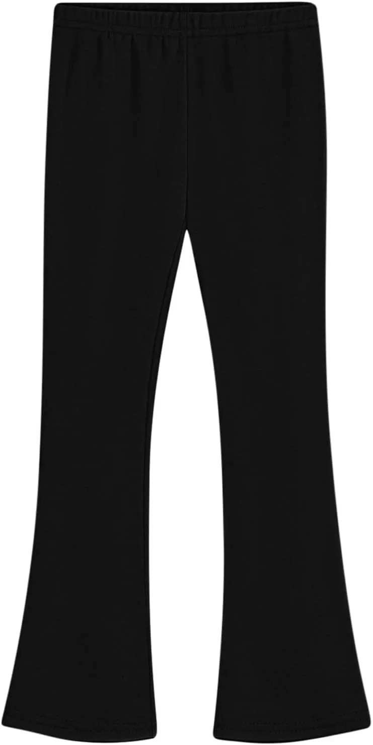 Girls Leggings Casual High Waisted Flare Pants Kids Stretch Workout Yoga Leggings Dance School Uniforms 2-13 Years