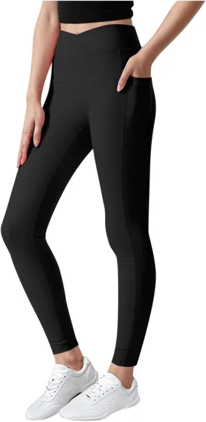 Girls Leggings Seamless High Waisted Stretch Thermal Tights Dance Yoga Pants Kids Leggings With Pockets 5-12 Years