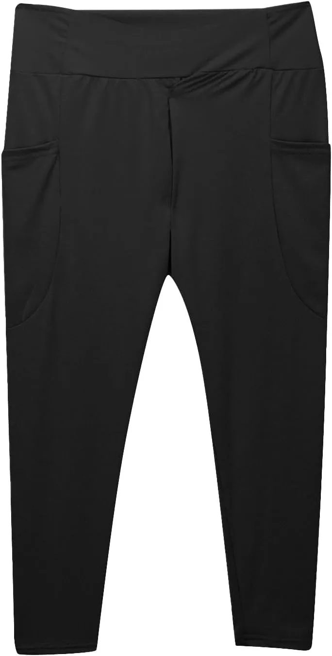Girls Leggings Seamless High Waisted Stretch Thermal Tights Dance Yoga Pants Kids Leggings With Pockets 5-12 Years