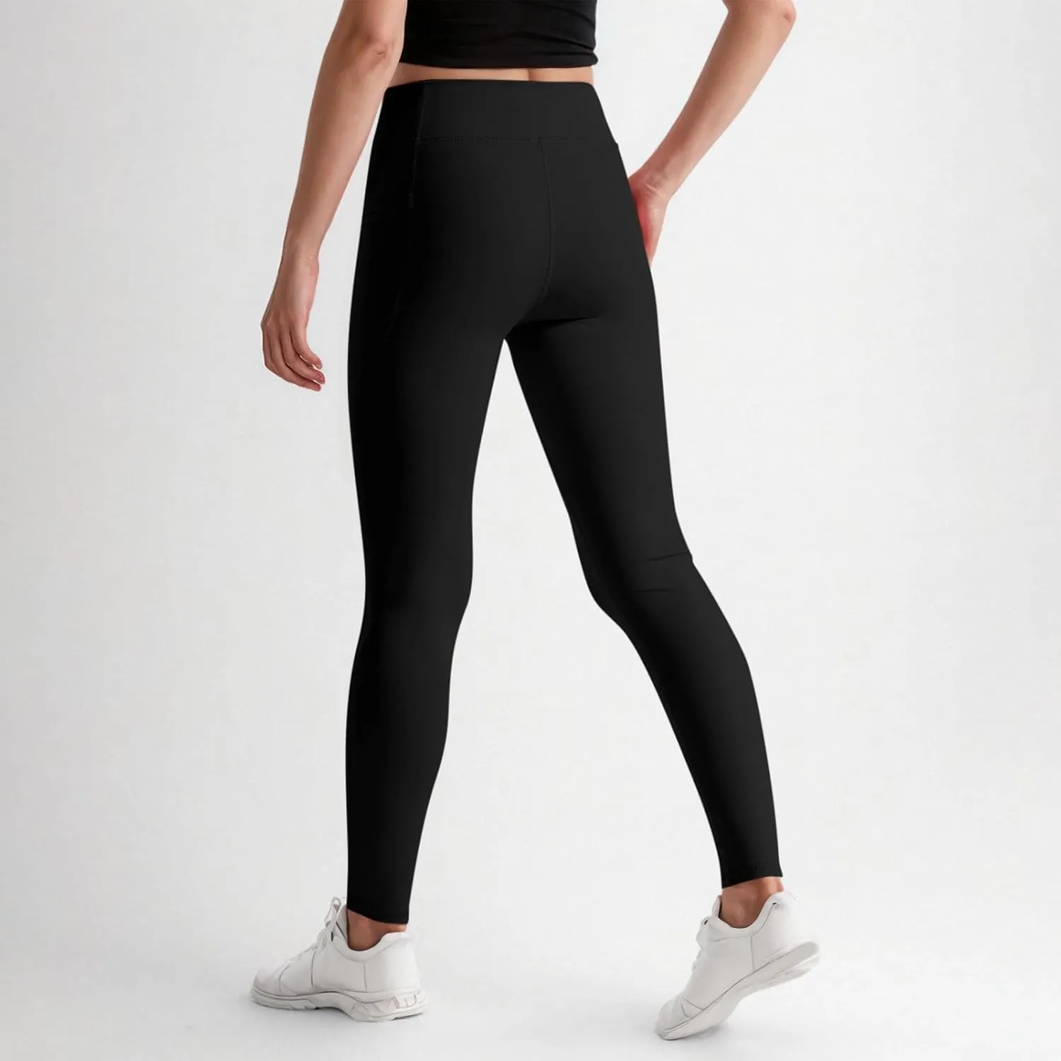 Girls Leggings Seamless High Waisted Stretch Thermal Tights Dance Yoga Pants Kids Leggings With Pockets 5-12 Years
