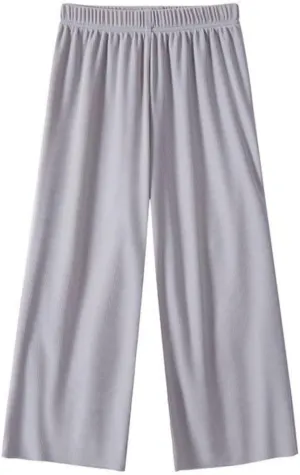 Girls Linen Wide Leg Pants Cute Loose Palazzo Harem Trouser with Pockets (5#12 Years) Green Cargo Pants
