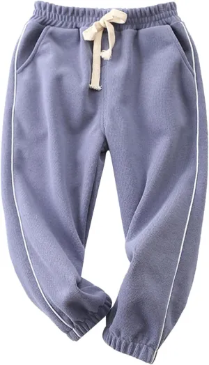 Girls Sweatpants Cinch Bottom Cotton Comfort Joggers Pants Unisex Boy Drawstring Elastic Waist Sporty Preppy Outfits