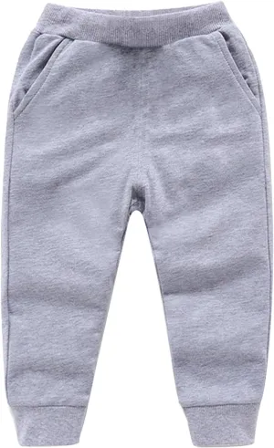 Girls Sweatpants Relaxed Fit Unisex Boys Cotton Casual Joggers Pants Toddler Kids Comfort Athletic Running Trousers