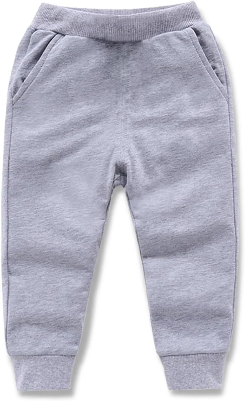 Girls Sweatpants Relaxed Fit Unisex Boys Cotton Casual Joggers Pants Toddler Kids Comfort Athletic Running Trousers