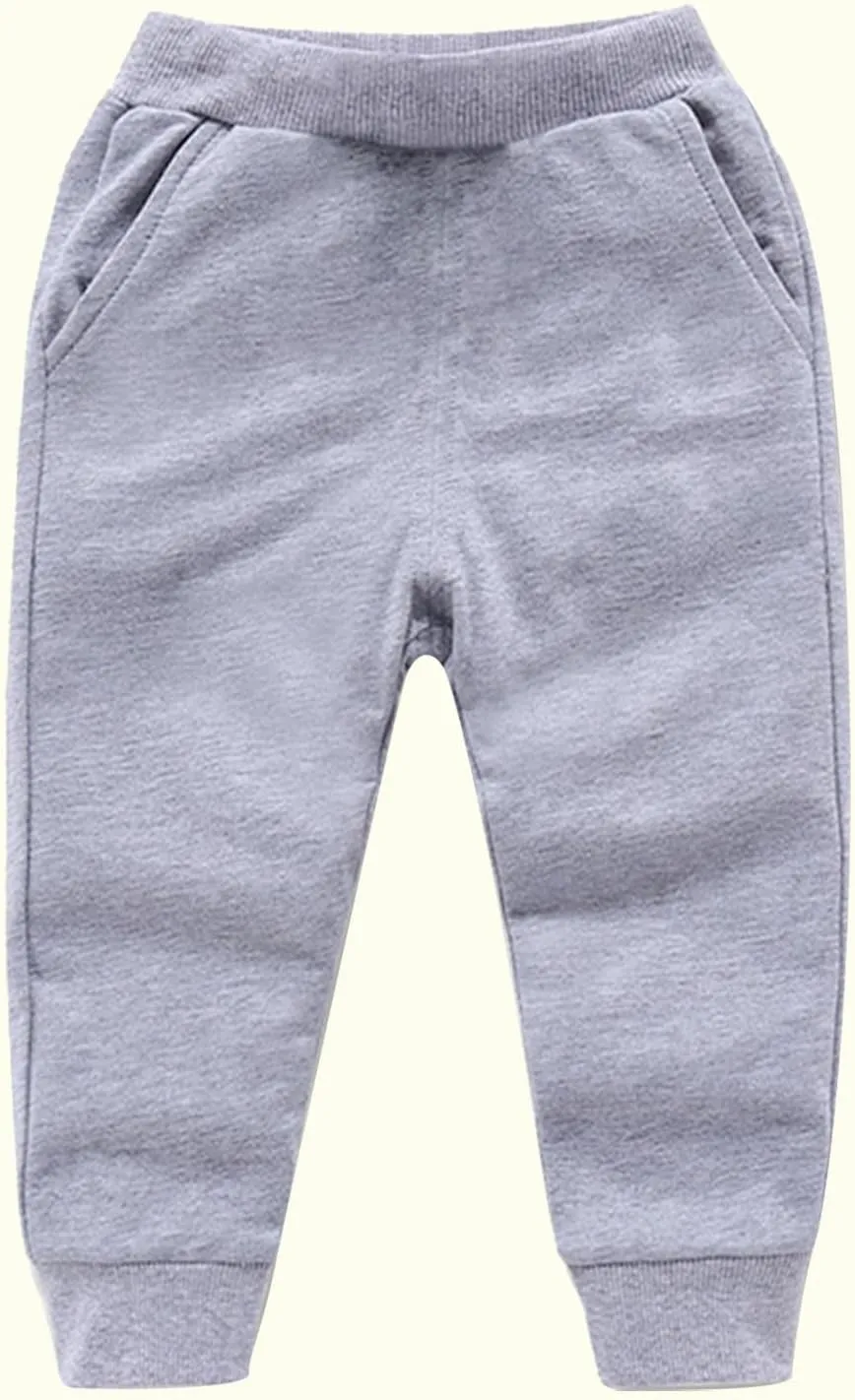 Girls Sweatpants Relaxed Fit Unisex Boys Cotton Casual Joggers Pants Toddler Kids Comfort Athletic Running Trousers