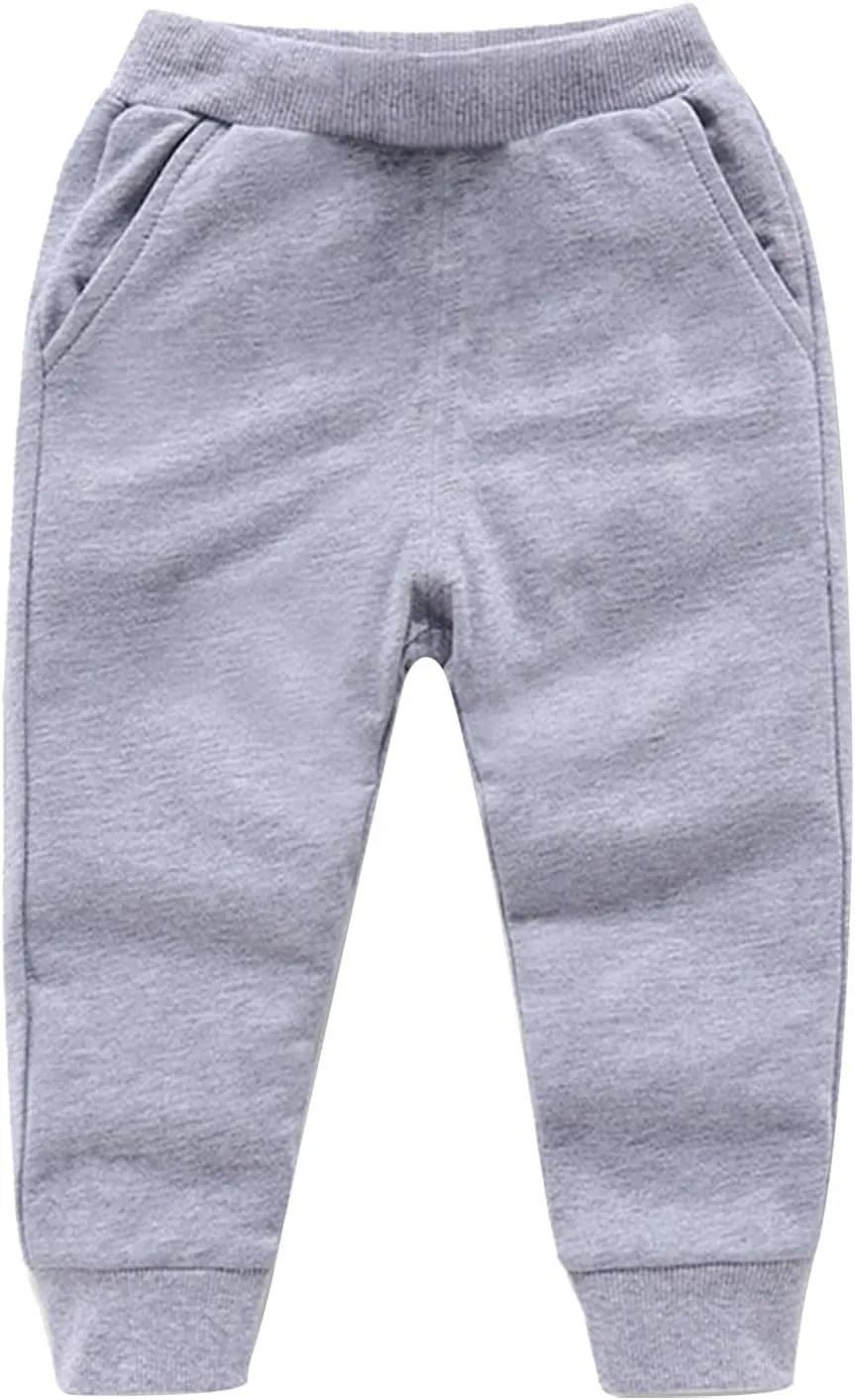 Girls Sweatpants Relaxed Fit Unisex Boys Cotton Casual Joggers Pants Toddler Kids Comfort Athletic Running Trousers