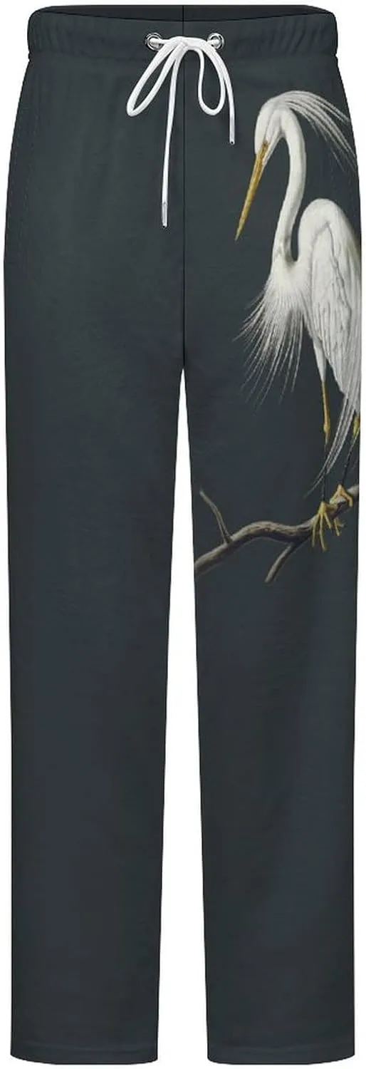 Great Egret Women's Pajama Pants Fleece Warm Pj Bottoms Sleepwear Lounge Pants Loungewear