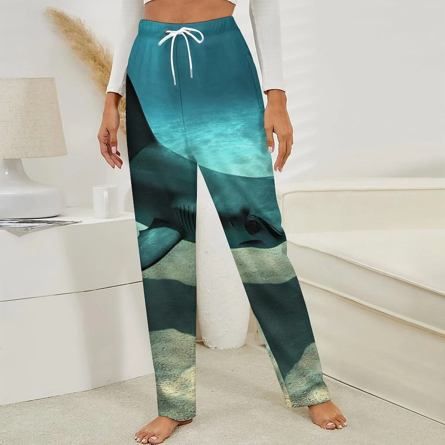 Hammerhead Shark Women's Pajama Pants Fleece Warm Pj Bottoms Sleepwear Lounge Pants Loungewear