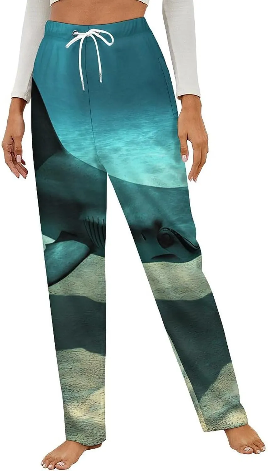 Hammerhead Shark Women's Pajama Pants Fleece Warm Pj Bottoms Sleepwear Lounge Pants Loungewear