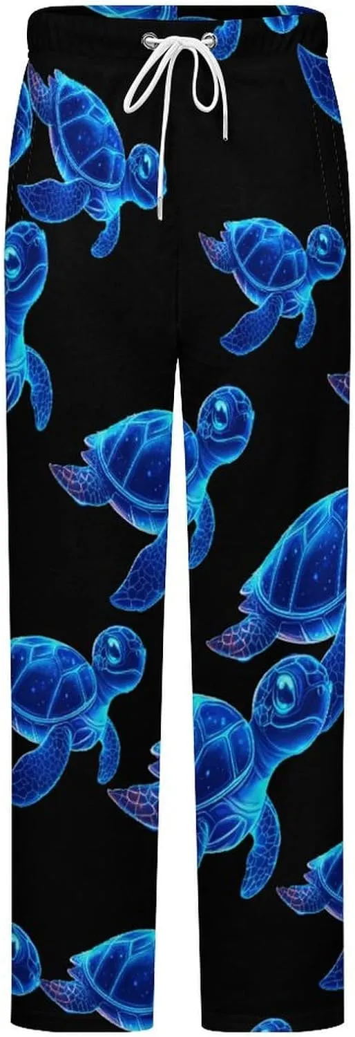 Hawaiian Sea Turtle Women's Pajama Pants Fleece Warm Pj Bottoms Sleepwear Lounge Pants Loungewear