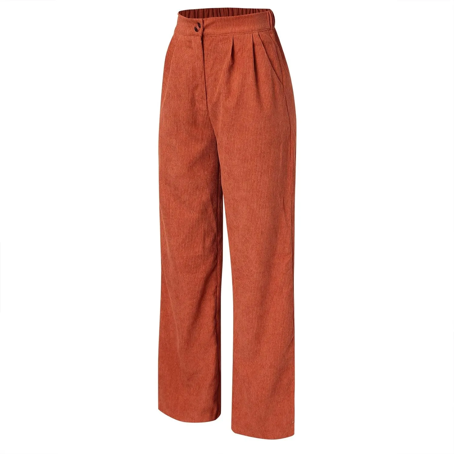 High Waist Cord Wide Leg Pants Straight Trousers Women Big Size Corduroy Pants Womens Clothes Plus Size