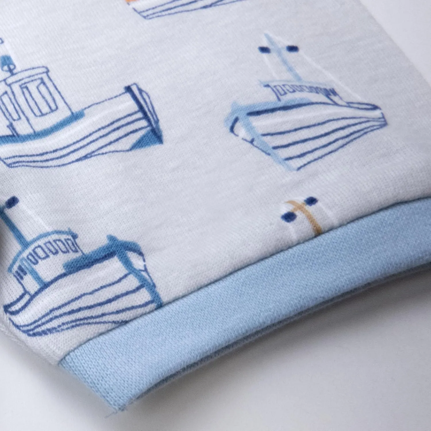 HonestBaby 2-Pack Short Sleeve Pajamas 100% Organic Cotton for Baby Boys, Unisex