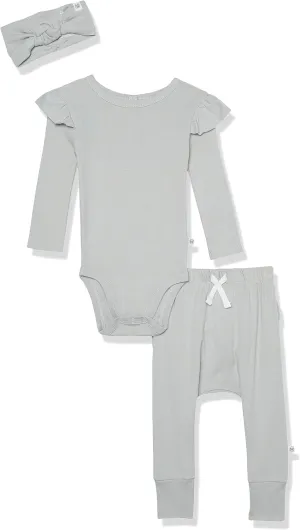 HonestBaby baby-girls Ruffle Me Gift Bundle 100% Organic Cotton for Baby and Toddler Girls